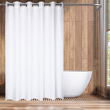 NEW River Dream Hotel Grade No Hooks Needed Waterproof Shower Curtain or Liner, Frost (PEVA, 71" x 74")