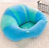 NEW SeaISee Baby Support Seat Sofa Plush Soft Animal Shaped Baby Learning to Sit Chair Keep Sitting Posture Comfortable for 3-16 Months (Green & Blue)