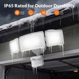 NEW IN BOX Retails $60, LEPOWER LED Security Lights Motion Sensor Light Outdoor, 38W 6000LM Light, IP65 Waterproof, 3 Head Detected Flood for Garage, Yard, Porch (White)
