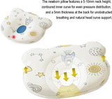 NEW NALACAL 100% Cotton Baby Pillow Breathable (0-12 Months), Head Shaping Pillow for Infants or Toddlers, Prevents Flat Head, Space Theme