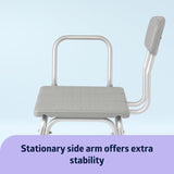 New in box! Retails $140+ Medline Transfer Bench with Back, Grey, offers easy access and lasting support for secure, comfortable bathing!