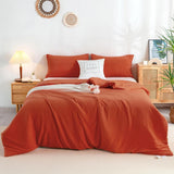 NEW Retails $89+ Flully Orange Twin Comforter Sets, All Season Super Soft Lightweight Washed Cotton Down Alternative Bed Comforters Set & Pillowsham Kids College Dorm Boys Girls, Modern Pumpkin Deep Orange Twin/XL