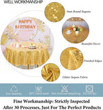 NEW DUOBAO Rose Gold Sequin Tablecloth Round 47 Inches Shimmer Tablecloth Overlay
