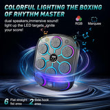 Shows Light use! Retails $130, 2026 Smart Music Boxing Machine with 8 Colorful LED Targets, Upgraded Electronic Punching Trainer Bluetooth Wall Mounted, 9 Modes 10 Speeds Reaction Training Equipment for Home Gym Adults Kids, Black