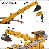 NEW TEMI Engineering Crane, Kids Construction Truck Toys for 3 4 5 6 7 Years Old - Car Race Tracks, Excavator, Boy Toys for 3-5 Year Old Toddlers, Gift Toys for Boys & Girls Aged 4-6, Outdoor Playset