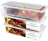 NEW Fruit Storage Containers for Fridge (3 Pack) - 1.5L Produce Saver Containers for Refrigerator with Removable Drain Tray Keep Fresh for Produce, Fruits and Vegetables