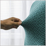 NEW LANSHENG Dining Chair Seat Covers Set of 4, Waterproof Kitchen Chair Covers, Stretch Removable Washable Dining Chair Protector Slipcovers for Dining Room (Set of 4, Teal)