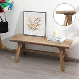 NEW Retails $140, Wnutrees 39" Farmhouse Wood Bench, Rustic Solid Wood Dining Room & Entryway Bench Seat for Indoors, Easy Assembly, Natural, Bench is Assembled