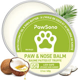 NEW Sealed PawSono Lick-Safe Dog Paw & Nose Balm with Coconut Oil | All-Natural Moisturizer & Soother for Dry, Cracked Pads & Snout | Cold & Heat Pavement Protection Wax, Nose Butter for Bulldogs (2.1 oz / 60 g), BB: 09/28