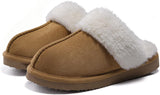 NEW Litfun Women's Fuzzy Memory Foam Slippers Fluffy Winter House Shoes Indoor and Outdoor, Chestnut, Sz 38-39 (7/7.5)