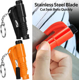 NEW 3 in 1 Safety Car Escape Keychain Seatbelt Cutter and Window Breaker, Car Window Breaker Keychain Seatbelt Cutter Glass Breaker, Car Emergency Escape Tool for Automotive Accidents, BLUE