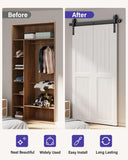 NEW Retails $90, ZEKOO Bifold Barn Door Hardware: 60 inch Bi-fold Sliding Barn Door Hardware Track Kit for 56" Closet Doors - Easy Assembly Smoothly Quietly J Shape Side Mount and Top Mount Slide Roller- No Doors