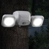NEW Beams MB3000 High Performance 500 Lumen Wireless Battery Powered Motion Sensing LED Dual Head Security Spotlight, White, 1-Pack, Retails $63
