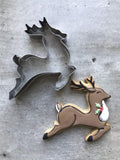 NEW LILIAO Christmas Cookie Cutter Set - 5 Piece - Christmas Tree with Star, Santa Face, Reindeer, Candy Cane with Bow and Stocking Biscuit Fondant Sandwich Cutters - Stainless Steel