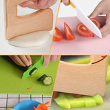 NEW Leking 8 Pcs Wooden Kitchen Knife Set for Kids - Includes Safe Knives, Serrated Plastic Knives, Potato Slicers, Sandwich Cutter, Peeler and Cutting Board