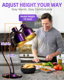 NEW Retails $194, Food Heat Lamp: [Rapid-Heating Bulbs Included] [Steady Heating] Commercial Food Warmer Lamp, Electric Heat Lamp for Food Catering Food Warming Lamp for Buffet Parties (32" (2-Head))