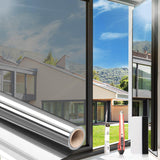 NEW Retails $68+, Arthome Heat Blocking Window Film Anti-UV 19.68 inch X 196 inches, Heat Control Window Stick Tint Reflective No Glue Static Cling Adhesive DIY One Way Film for Home and Office Sun Glare Reduction with Tool