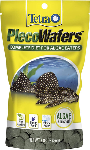 NEW Tetra PlecoWafers - Complete Diet For Algae Eaters - 86g