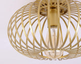 NEW Retails $121, Fivess Lighting Modern Gold Flush Mount Light Fixture Metal Cage Single Semi Flush Mount Ceiling Light for Hallway Bedroom Kitchen Entryway Farmhouse