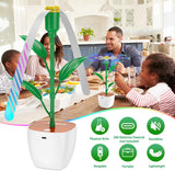 NEW Fly Fan for Tables, Flowerpot Quads Design, Indoor&Outdoor Use, Hanging or Tabletop Placement, Food Fans for Camping, Picnic, USB&Battery Powered (4 Packs）