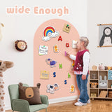 NEW Retails $80, Magnetic Wall Decal Arch: 31" x 39" Magnetic Chalk Board Sticker -for Kids & Playroom (Taupe Pink）