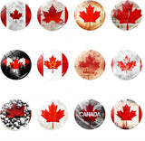 NEW 12Pcs Canadian Flag Refrigerator Magnet, Travel Souvenir Canada 3D Crystal Glass Magnet, Canada Fridge Stickers