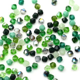 NEW Mixed Color Series 4MM Bicone Glass Beads Faceted Crystal Spacer Bead DIY Bracelet Necklace Clothing Accessories Material 200Pcs, Green