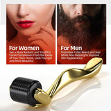 NEW Derma Microneedling Roller - 1.5mm - Microneedling Roller for Beard Growth, Scarring and Face Skin Rejuvenation - Facial Roller for Men and Women