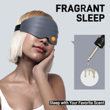 NEW 3D Sleep Mask, Aroma Eye Masks for Sleep, 99.9% Light Blackout Sleeping Eye Mask for Women, Contoured Cup Night Blindfold, Eye Cover Eye Shade with Adjustable Strap by Zen Cave (Grey)