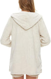 NEW Women's Lounge Sexy Fuzzy Fleece Open Front Kimono Cardigan & Fuzzy short tank - Size Large (shorts not included)