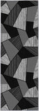 NEW pomhrory Runner Rug Carpet 2' X 8' with Non Slip Grip Back Anti Skid Area Rug for Hallway Kitchen Living Room Bed, Black/Grey