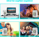 NEW Retails $80, Portable Air Conditioner, 4 in 1 Evaporative Air Cooler with 600ml Water Tank, 2/4/6H Timer 2 Cool Mist & 4 Speeds, 7 Colors Light 120° Oscillation Mini Air Cooler Fan for Personal Space in Room, Office, Bedroom