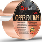 NEW Eterart Copper Foil Tape with Conductive Adhesive for Guitar, EMI Shielding, Electrical Repairs-Enhance Stability and Performance of Electronic Devices, Elevate Your Creativity and Repairs, 2inch x 20FT