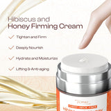 NEW Hibiscus and Honey Firming Cream: 50ml Anti-Aging Face Cream Reduces Wrinkles and Dryness Organic Neck Creams for Tightening and Firming Suitable for Face Shoulders and Neck, EXP: 04/06/2028