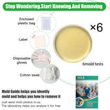 NEW Mold Test Kit for Home Within 6 Individual Tests, DIY Detector at Home, Surface Mold, HVAC, Indoor Air Quality Testing Kits, Black Mold Testing, Includes Detailed Mold Identification Guide and Free Lab
