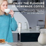 NEW Milk Frother Handheld Frother for Coffee, Battery Operated Coffee Frother with Stainless Steel Stand, Electric Drink Mixer for Coffee, Lattes, Cappuccinno, Matcha and Hot Chocolate, GREEN COLOUR(MA002)