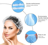 NEW TUPARKA 3 Pcs Disposable Shower Caps Plastic Elastic Bath Cap for Home Use Hotel Spa and Hair Salon Supplies