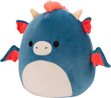 NEW Squishmallows Original 14-Inch Carin Blue Dragon with Orange Mane - Large Ultrasoft Official Jazwares Plush