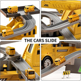 NEW TEMI Engineering Crane, Kids Construction Truck Toys for 3 4 5 6 7 Years Old - Car Race Tracks, Excavator, Boy Toys for 3-5 Year Old Toddlers, Gift Toys for Boys & Girls Aged 4-6, Outdoor Playset