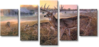 NEW ArtHome 5 Panel Deer Canvas Print Painting Wall Art Home Decor (12''x18''x2+12''x24''x2+12''x36''x1) - Retails $89+