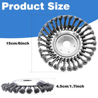 NEW IRmm 6 Inch Unbreakable Wired Trimmer Blade, Weed Eater Head, Steel Wire Brush Weed Trimmer Head, Weed Wacker Blades for Moss Grass Rust Removal, Paving Stone, Pavement Joints or Driveway
