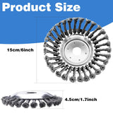 NEW IRmm 6 Inch Unbreakable Wired Trimmer Blade, Weed Eater Head, Steel Wire Brush Weed Trimmer Head, Weed Wacker Blades for Moss Grass Rust Removal, Paving Stone, Pavement Joints or Driveway