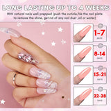 NEW All in one Makartt Poly Glitter Nail Extension Gel Kit with UV LED Nail Lamp 24W, 16 Accessories!