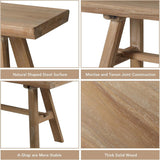 NEW Retails $140, Wnutrees 39" Farmhouse Wood Bench, Rustic Solid Wood Dining Room & Entryway Bench Seat for Indoors, Easy Assembly, Natural, Bench is Assembled