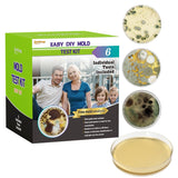 NEW Mold Test Kit for Home Within 6 Individual Tests, DIY Detector at Home, Surface Mold, HVAC, Indoor Air Quality Testing Kits, Black Mold Testing, Includes Detailed Mold Identification Guide and Free Lab