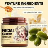 NEW Beef Tallow Skincare, Tallow and Honey Balm, Evil Goods Beef Tallow with 100% Grass-Fed Ingredients, Deep Moisturizer for Sensitive & Dry Skin, Natural Hydration Handmade Whipped Tallow Balm for Face & Body, 4.23oz