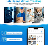 NEW GBIUT Indoor Security Camera, 5G&2.4G Pet Camera Baby Monitor with Phone App, 2K HD Pan/Tilt WiFi Camera Surveillance Motion Sensor Night Vision, 2-Way Audio, Home Camera Indoor Works with Alexa