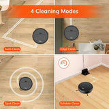 NEW Battery Operated Mini Robot Vacuum Cleaner, Sweeping Robot, Ultra Slim Quiet, Cleans Hard Floors, low pile carpet, WHITE