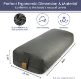 NEW Retails $65, Yoga Bolster (66x27x14 cm) Supportive Yoga Cushion for Restorative Yin Yoga Accessories Rectangular Bolster for Stretching Meditation Pillow 100% Organic Cotton Removable Washable Cover Large