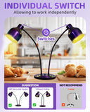 NEW Retails $194, Food Heat Lamp: [Rapid-Heating Bulbs Included] [Steady Heating] Commercial Food Warmer Lamp, Electric Heat Lamp for Food Catering Food Warming Lamp for Buffet Parties (32" (2-Head))